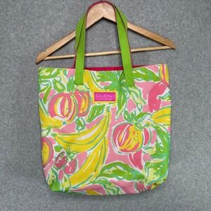 Lilly Pulitzer for Estee Lauder Beach Tote Bag Fruit Floral Tropical Print